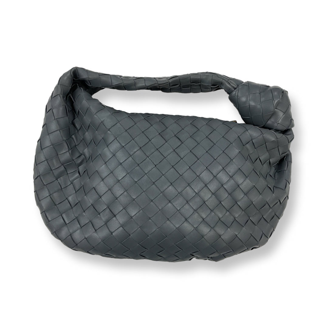 Bottega Veneta Grey Intrecciato Knot Teen Bag