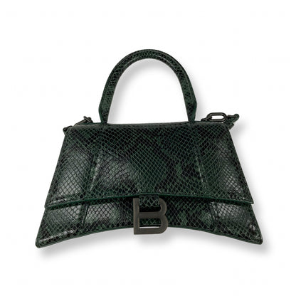 Balenciaga Green Python Hourglass Bag