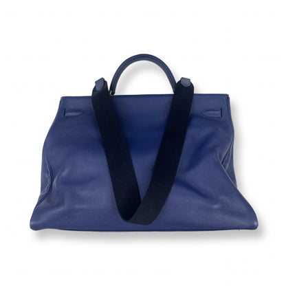 Hermes Bleu Sapphire Kelly 50 Travel Bag