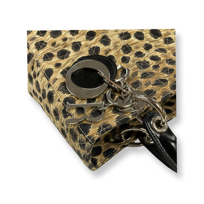 Dior Leopard Print Small Lady Dior Top Handle