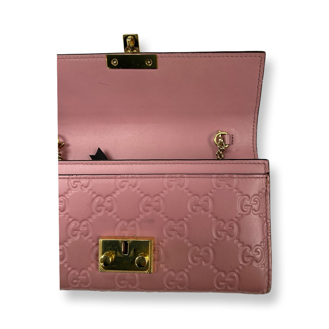 Gucci Pink Guccissima Clutch