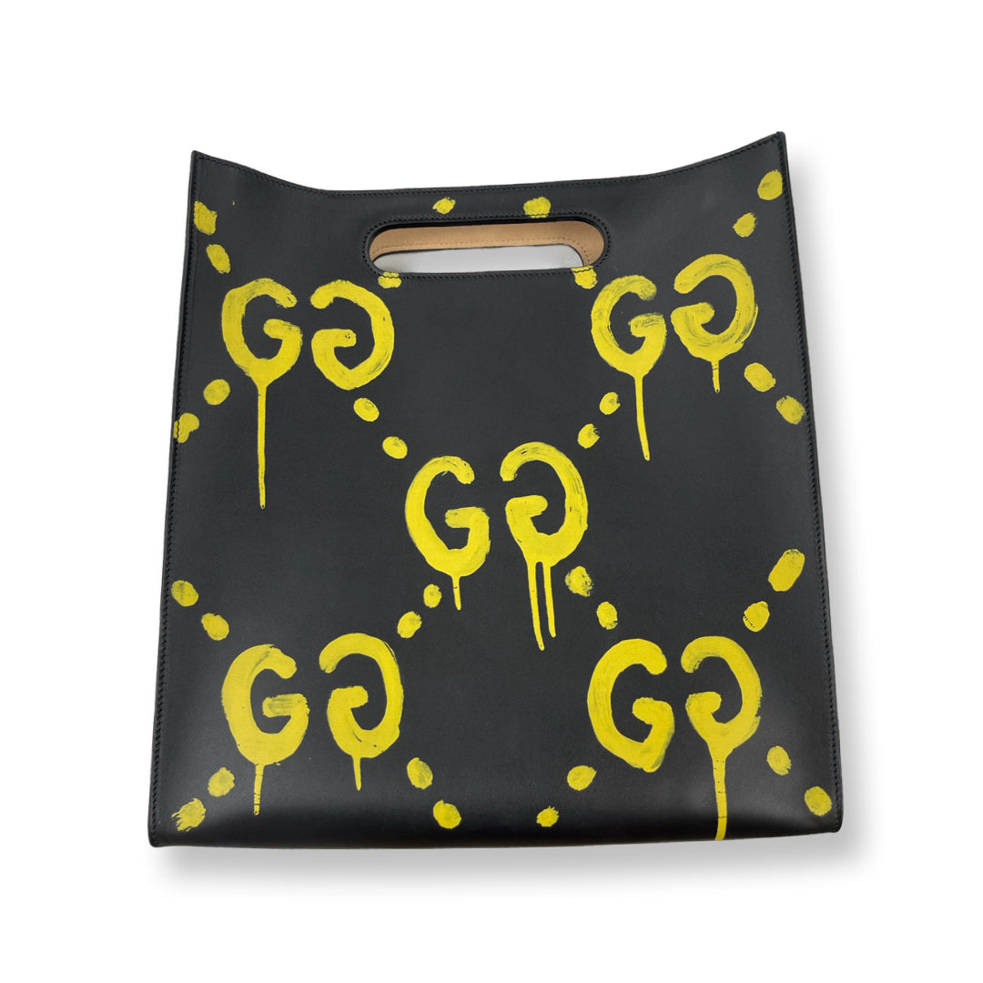 Gucci Black & Yellow Ghost Tote