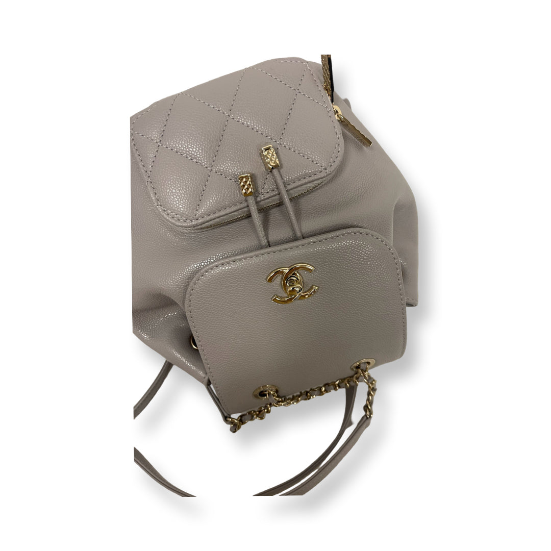 Chanel Gray Caviar Mini Backpack