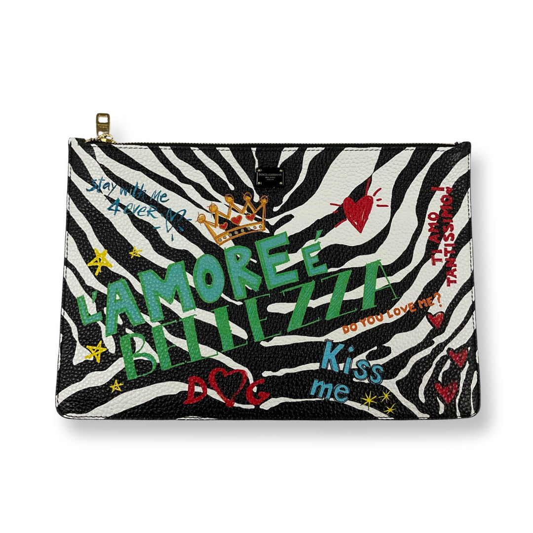 Dolce & Gabbana Zebra Amore & Bellezza Clutch