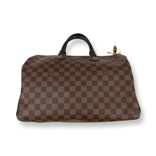 Louis Vuitton Brown Speedy 35 Top Handle Bag