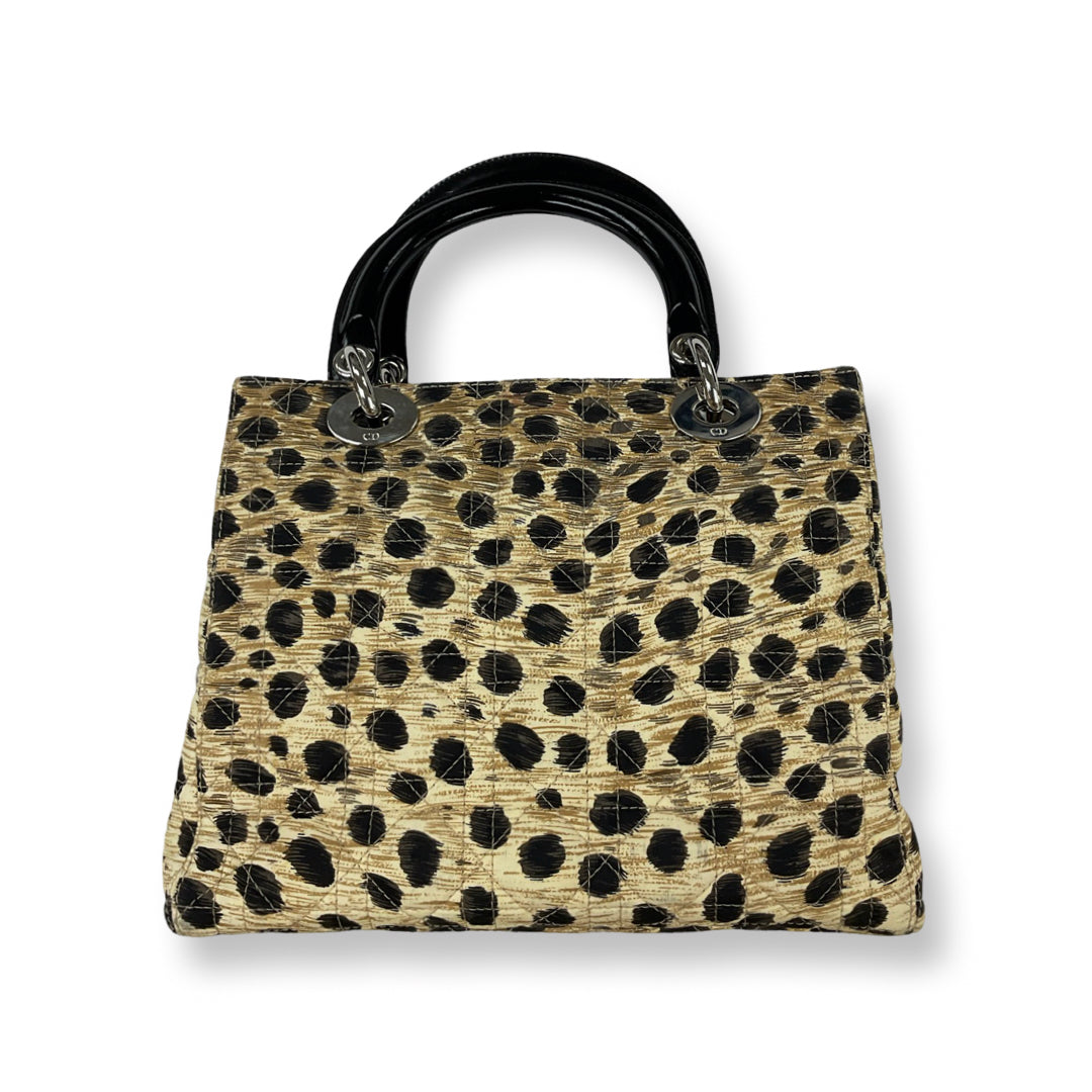 Dior Leopard Print Small Lady Dior Top Handle