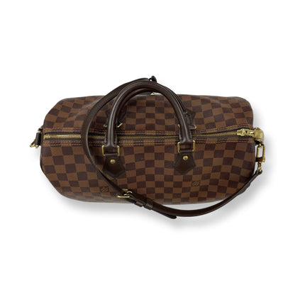 Louis Vuitton Brown Speedy 35 Top Handle Bag