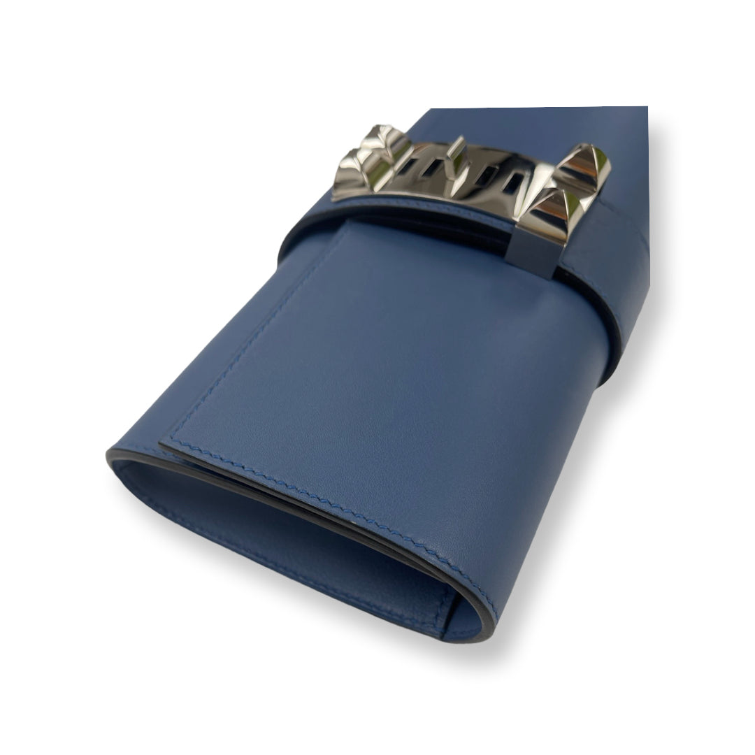 Hermes Blue Medor Clutch