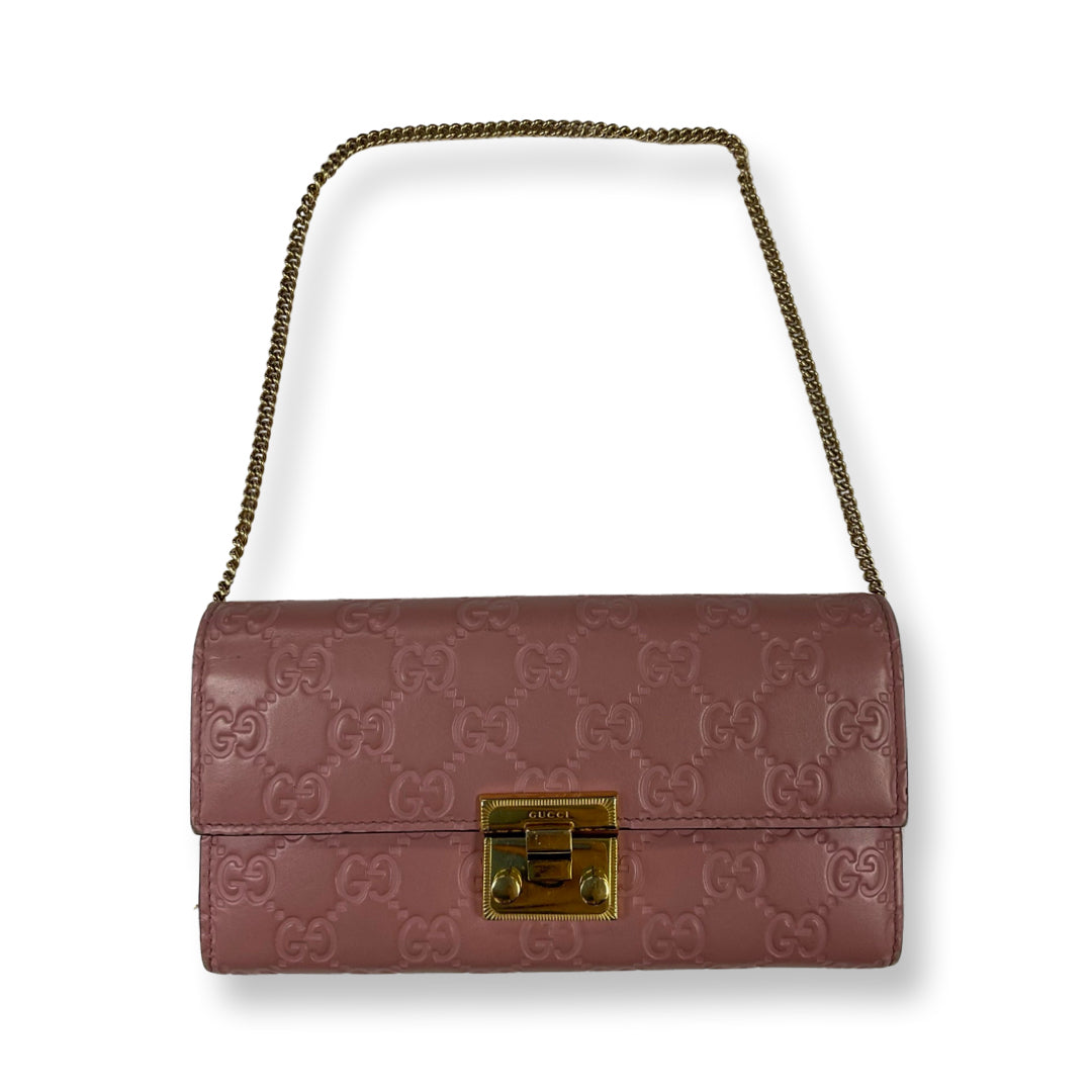 Gucci Pink Guccissima Clutch