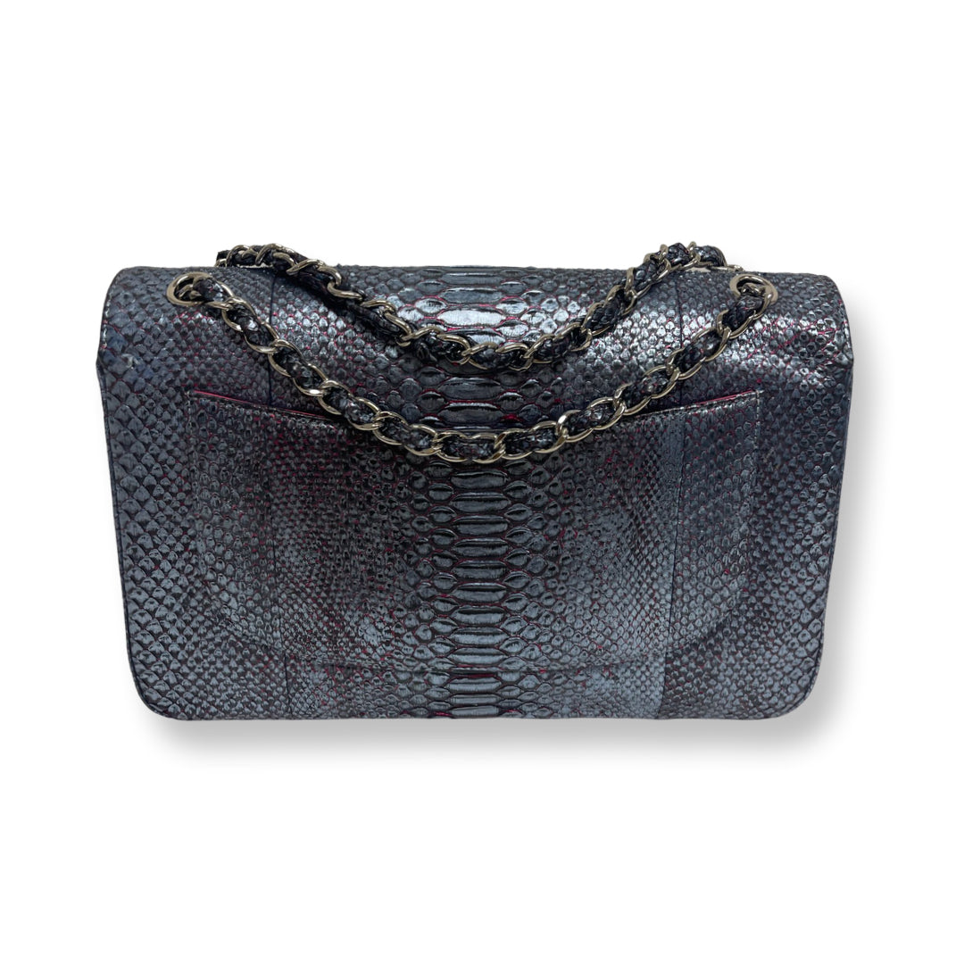 Chanel blue python bag on sale